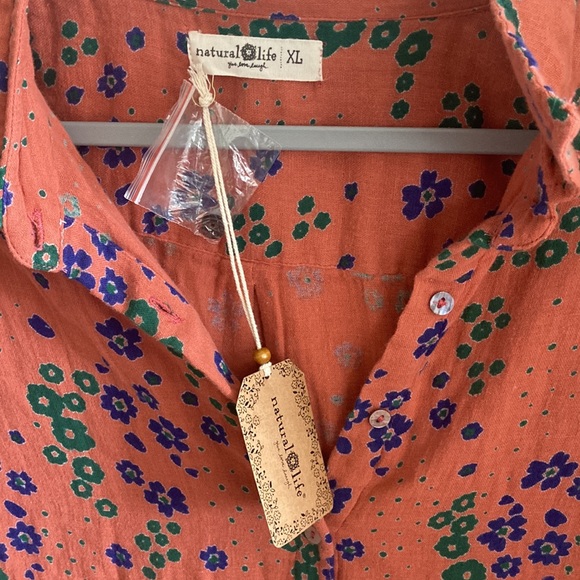 NATURAL LIFE Tops Nwt Natural Life Cotton Gauze Shirt Dress